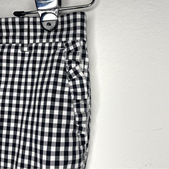 Ann Taylor The Gingham Crop Pant Black and White - Picture 3 of 9